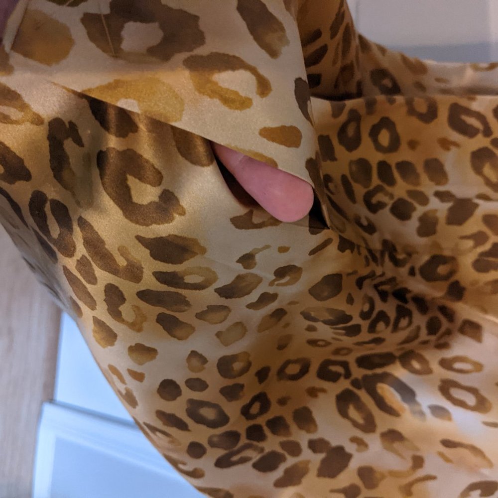 NEVER WORN!! | Y2K VTG | SILK |  LEOPARD PRINT Sheath Dress!!  14 - Picture 10 of 10